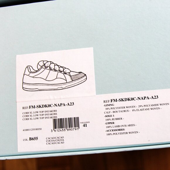 BNWT AW23 LANVIN CURB XL LOW TOP SNEAKERS CACAO 40 & 41 & 42 - Picture 8 of 12